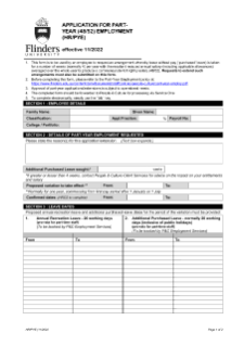 Application for Part-Year Employment (HR/PYE)